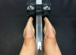 a person on a treadmill with their feet on the treadmill