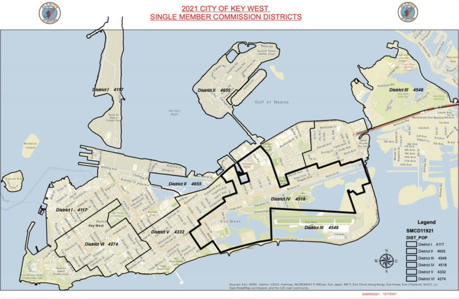 a map of the city of key west
