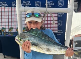 a young girl holding a large fish in her hands
