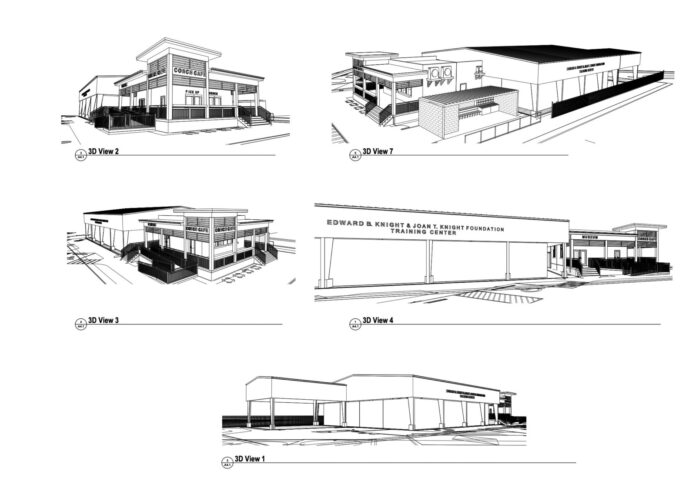 a drawing of four different types of houses