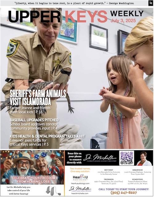 the front page of the upper keys weekly