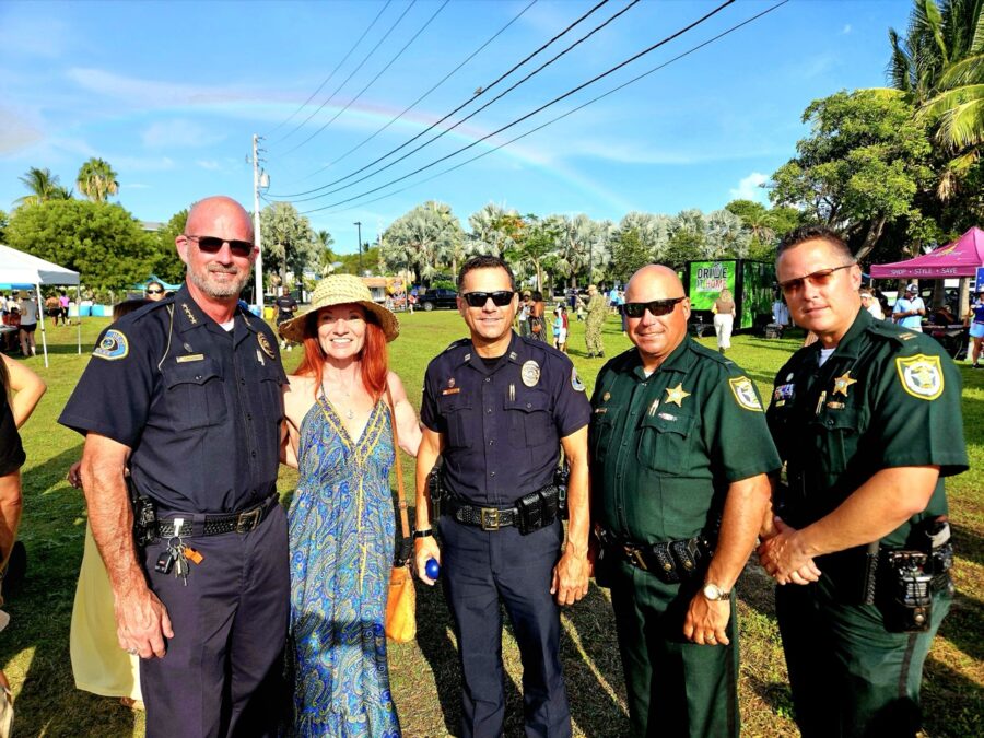 a group of police officers standing next to each other