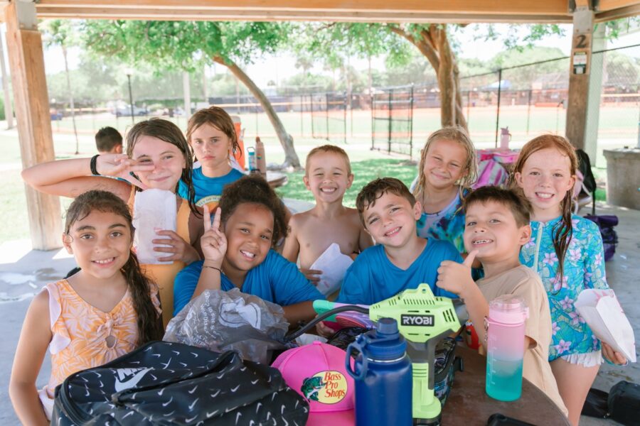 a group of children posing for a picture