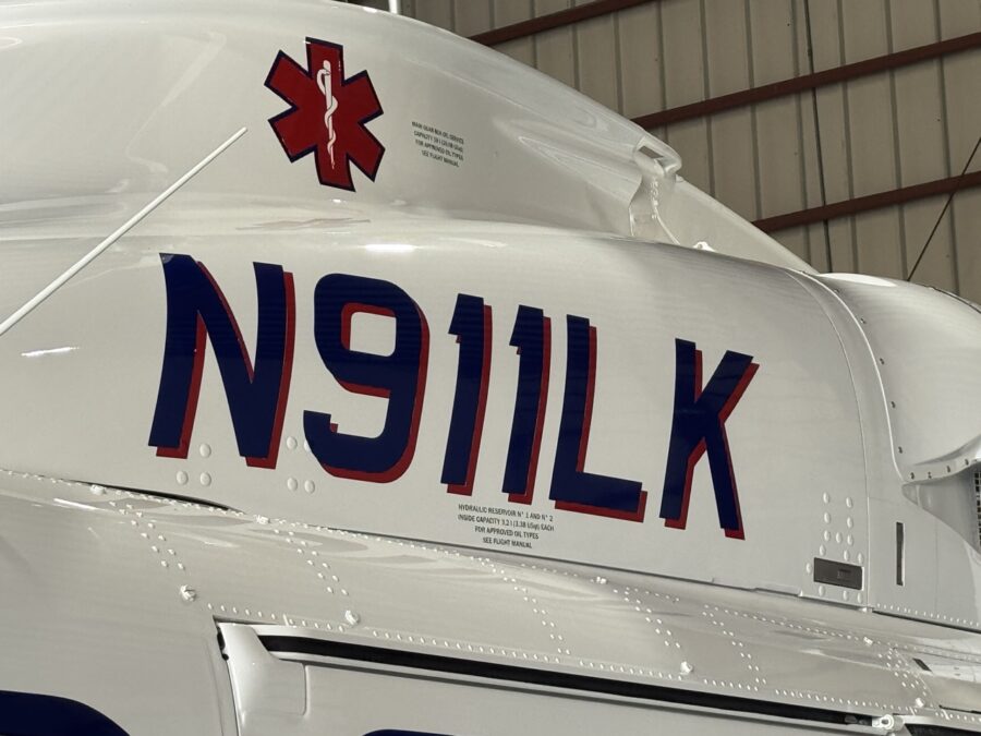 a close up of the side of a helicopter