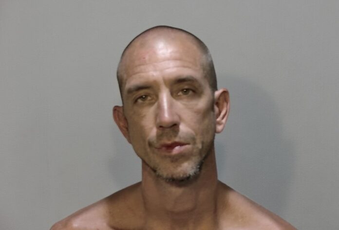 Michael Morrisey a mug shot of a man without a shirt