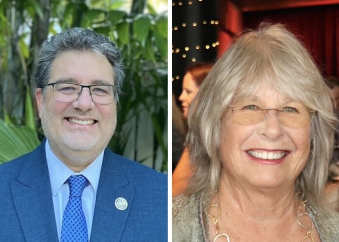 ddd a split photo of a man and a woman