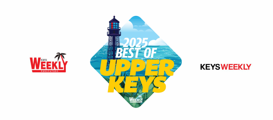 a white background with the words upper keys and a lighthouse