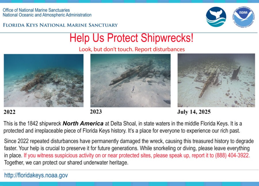 a flyer for a project to help protect shipwrecks