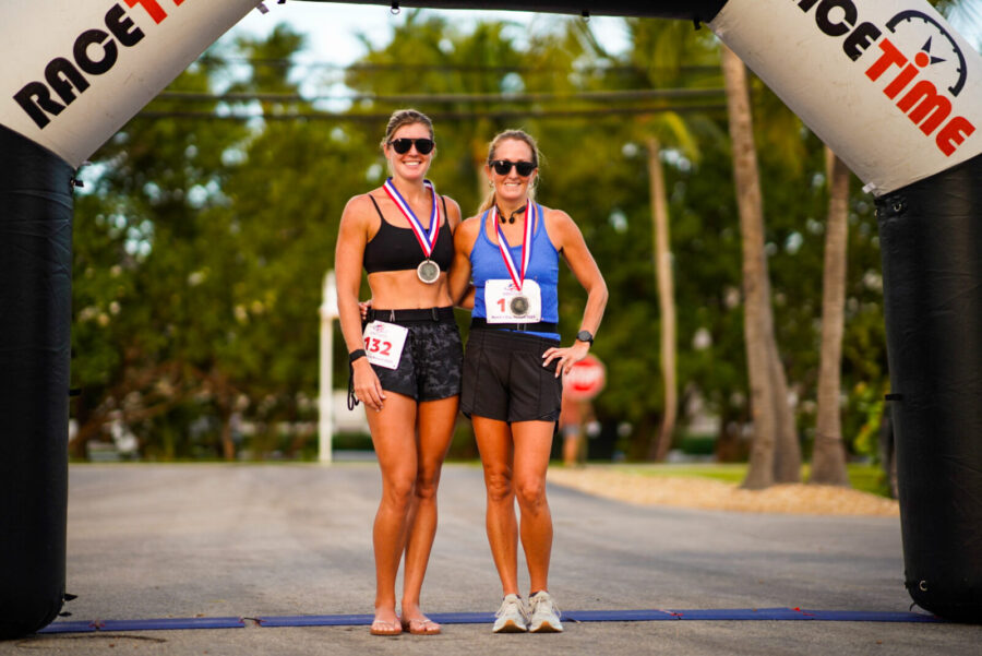 a couple of women standing next to each other