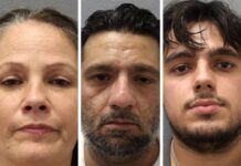 four mug shots of a man and a woman