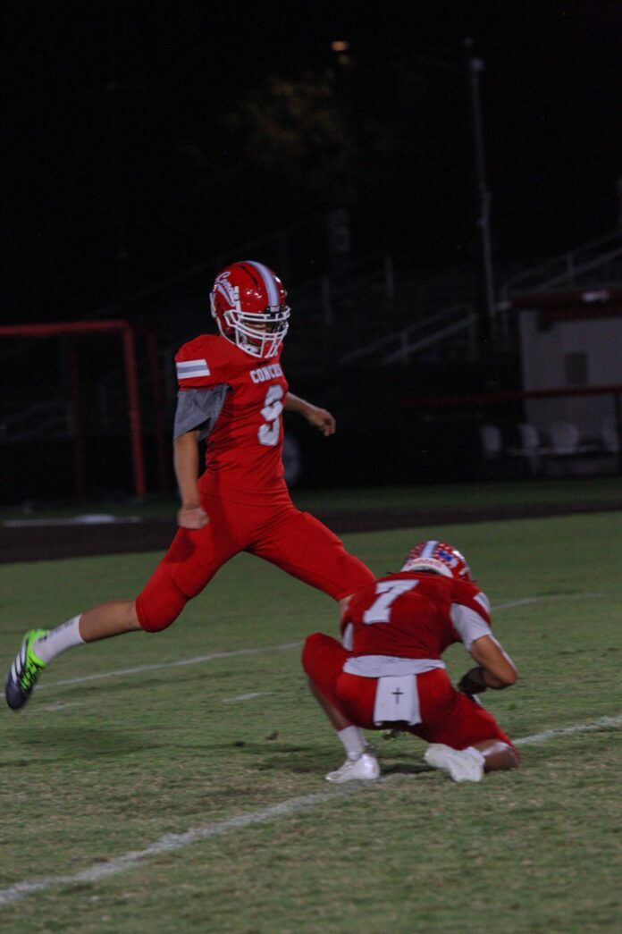 a football player running with the ball during a game