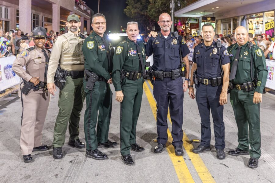 a group of police officers standing next to each other