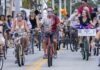 IN PICTURES: KEY WEST’S ZOMBIE ZONE  a group of people riding bikes down a street