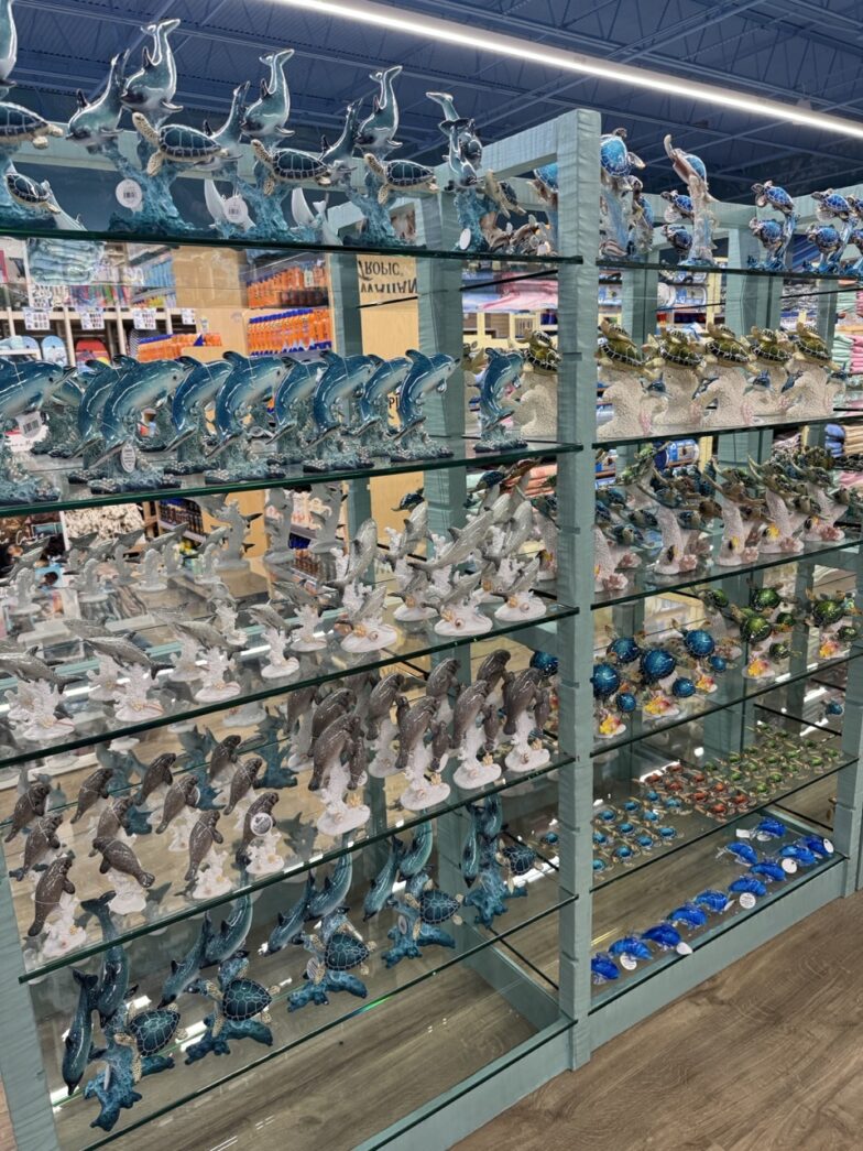 a store filled with lots of shelves filled with lots of shoes