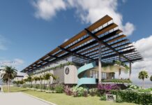 KEYS MARINE LABORATORY LANDS $50,000 GIFT FOR NEW MARINE FIELD STATION a rendering of a building with a spiral staircase