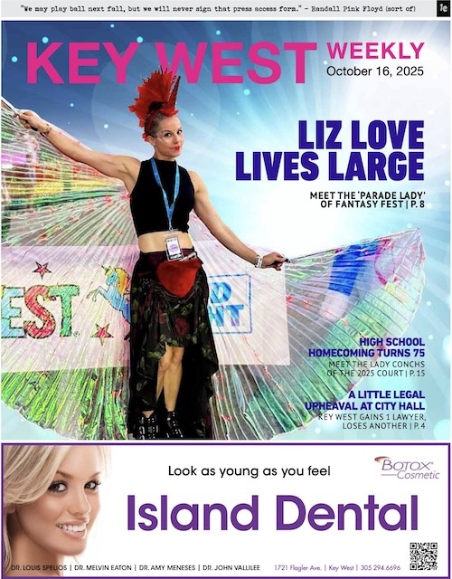 a magazine cover with a woman holding a kite