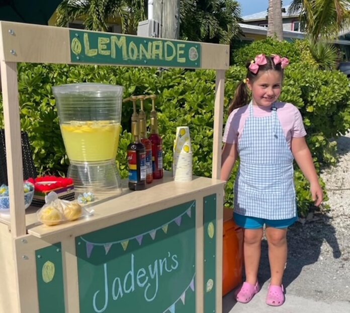 lemonade stand 2 a little girl standing in front of a lemonade stand