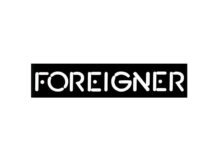 a black and white photo of the word foreigners
