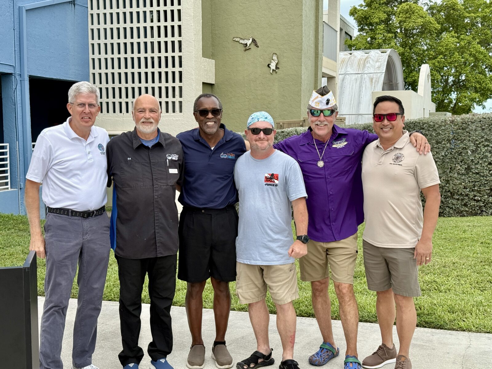 CFK PRESIDENT GUEVERRA SALUTES ARMY VETERANS ED COY AND TERRENCE VARNEY 