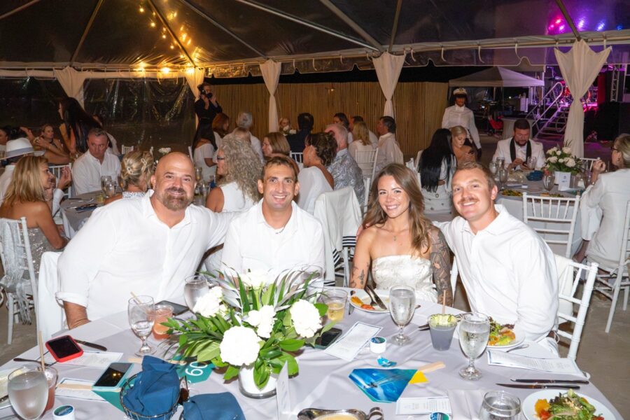 a group of people that are sitting around a table