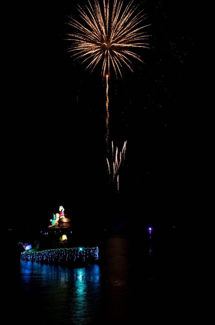 a large fireworks is lit up in the night sky