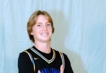 ATHLETE OF THE WEEK: JACK CHAPMAN a young man in a black shirt holding a basketball ball