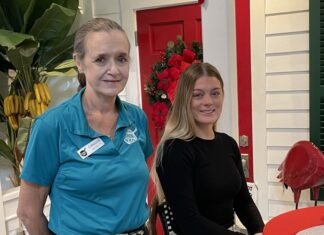 WHAT’S COOKING, KEY WEST?: ICONIC CHEF (AND SANTA!) STAR IN PRE-HOLIDAY WEEKEND a couple of women standing next to each other