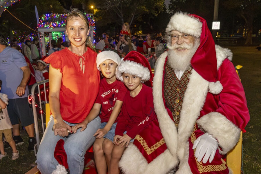 a group of people dressed up as santa claus