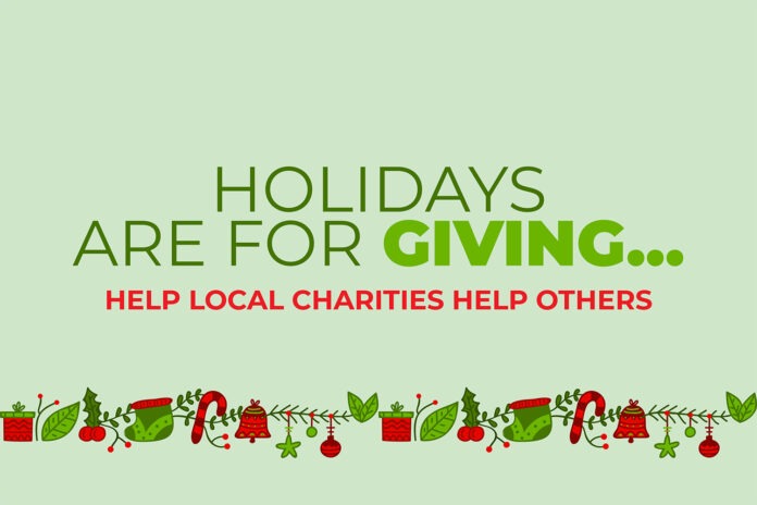 a green holiday card with a holiday message