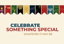 a banner that says celebrate something special whatever may be