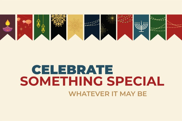 E-Blast Mandy - Holidays around the world a banner that says celebrate something special whatever may be