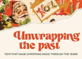 an advertisement for a christmas card featuring santa claus