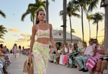 LILLY PULITZER FASHION SHOW GIVES NEW MEANING TO ‘KEY WEST PINKS’ a model walks down the runway at a fashion show