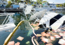 a boat that is sitting in the water