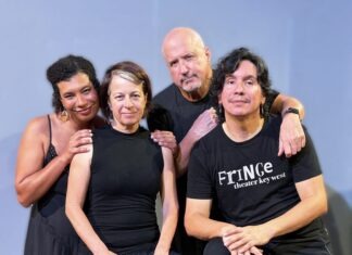 FRINGE THEATER PRESENTS WORLD PREMIERE OF LOCAL PLAY a group of people standing next to each other