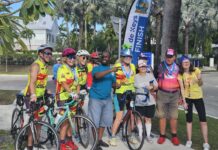 a group of bicyclists posing for a picture