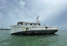 a boat that is sitting in the water