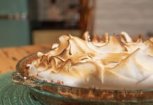 a dessert dish with meringue and whipped cream