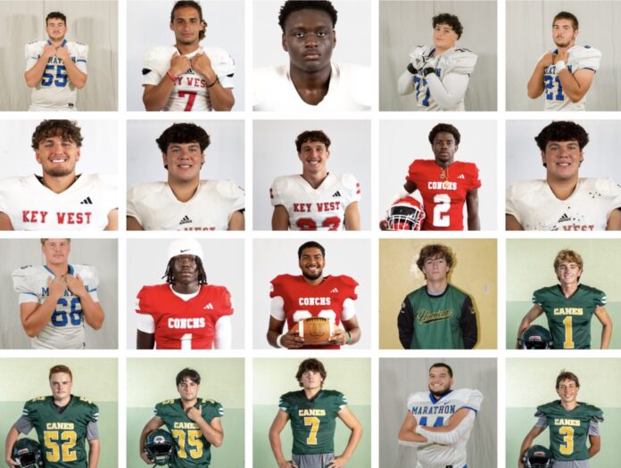 a collage of football players in different uniforms