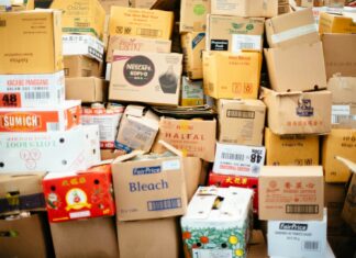 cardboard box lot