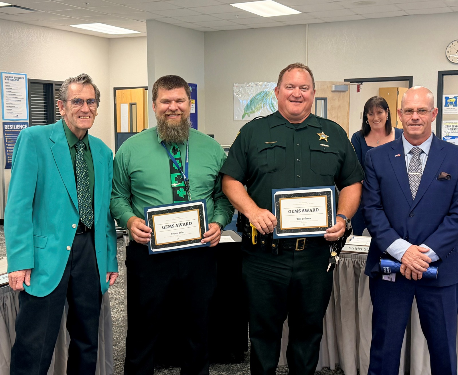 SCHOOL EMPLOYEES RECOGNIZED FOR SAVING LIVES DURING HOUSE FIRE
