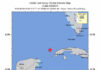 EARTHQUAKE OFF CUBA FELT IN THE FLORIDA KEYS